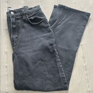 Abercrombie & Fitch Women's Black Straight Leg Jeans